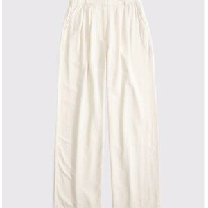 Curve Love A&F Sloane Tailored Wide Leg Pant - Linen